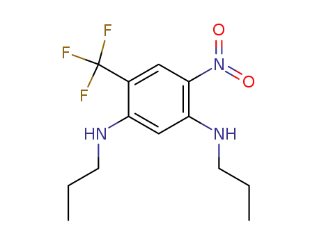 Molecular Structure of 35232-60-1 (4-Nitro-N<sup>1</sup>,N<sup>3</sup>-dipropyl-6-trifluoromethyl-benzene-1,3-diamine)
