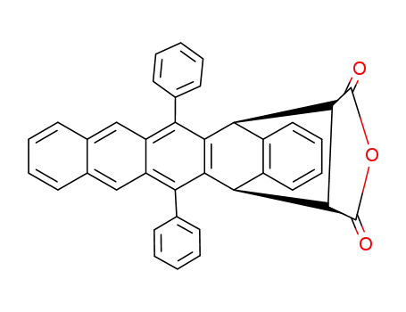 Molecular Structure of 16661-91-9 (6,13-diphenyl-5,14-dihydro-5,14-ethano-pentacene-15<i>r</i>,16<i>c</i>-dicarboxylic acid-anhydride)