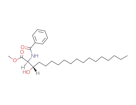 (+/-)-<i>erythro</i>-2-benzoylamino-3-hydroxy-octadecanoic acid methyl ester