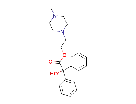 Molecular Structure of 1748-69-2 (hydroxy-diphenyl-acetic acid 2-(4-methyl-piperazin-1-yl)-ethyl ester)