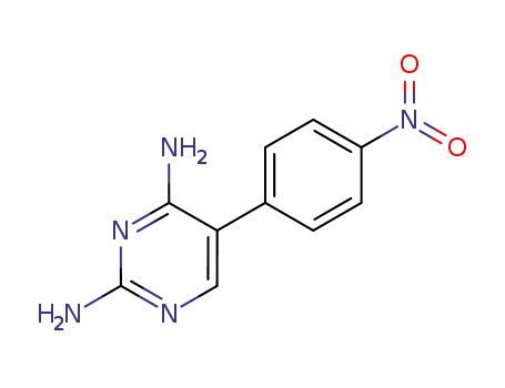 Molecular Structure of 873375-81-6 (5-(4-nitro-phenyl)-pyrimidine-2,4-diyldiamine)