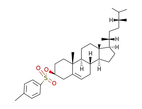 Molecular Structure of 101686-42-4 (3β-(toluene-sulfonyl-(4)-oxy)-24β<sub>F</sub><i>H</i>-ergostene-(5))