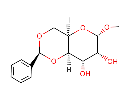 Molecular Structure of 65530-26-9 (Methyl4,6-O-benzylidene-a-D-mannopyranoside)