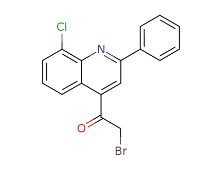 Molecular Structure of 6338-21-2 (2-bromo-1-(8-chloro-2-phenylquinolin-4-yl)ethanone)