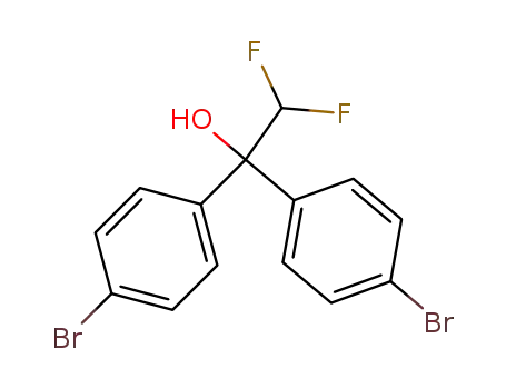 Molecular Structure of 788-54-5 (1,1-bis-(4-bromo-phenyl)-2,2-difluoro-ethanol)