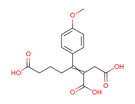 Molecular Structure of 2218-87-3 (3-(4-methoxy-phenyl)-hex-2-ene-1,2,6-tricarboxylic acid)