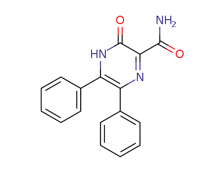 Molecular Structure of 34121-79-4 (3-oxo-5,6-diphenyl-3,4-dihydropyrazine-2-carboxamide)