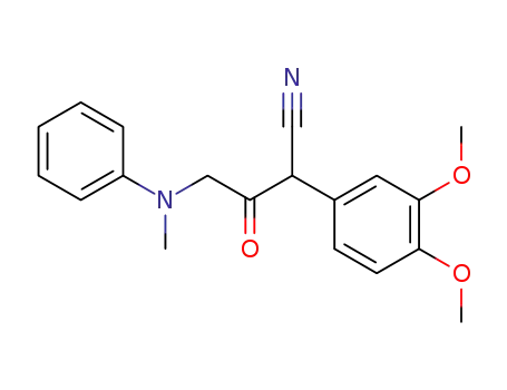 2-(3,4-dimethoxy-phenyl)-4-(<i>N</i>-methyl-anilino)-acetoacetonitrile