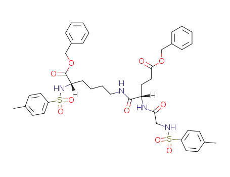 <i>N</i><sup>6</sup>-{<i>O</i>-benzyl-<i>N</i>-[<i>N</i>-(toluene-4-sulfonyl)-glycyl]-L-α-glutamyl}-<i>N</i><sup>2</sup>-(toluene-4-sulfonyl)-L-lysine benzyl ester