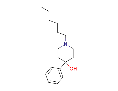 Molecular Structure of 86089-47-6 (1-hexyl-4-phenyl-piperidin-4-ol)
