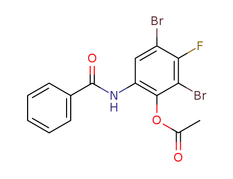 2-acetoxy-1-benzoylamino-3,5-dibromo-4-fluoro-benzene