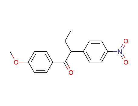 Molecular Structure of 64780-22-9 (1-Butanone, 1-(4-methoxyphenyl)-2-(4-nitrophenyl)-)