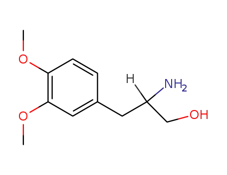 Molecular Structure of 19881-95-9 (2-AMINO-3-(3,4-DIMETHOXYPHENYL)PROPAN-1-OL)