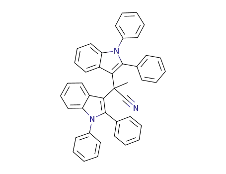 Molecular Structure of 856812-93-6 (2,2-bis-(1,2-diphenyl-indol-3-yl)-propionitrile)