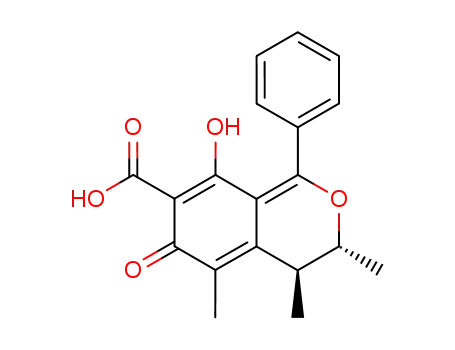 (3<i>R</i>)-8-hydroxy-3<i>r</i>,4<i>t</i>,5-trimethyl-6-oxo-1-phenyl-4,6-dihydro-3<i>H</i>-isochromene-7-carboxylic acid