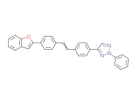 Molecular Structure of 59151-67-6 (2H-1,2,3-Triazole,
4-[4-[2-[4-(2-benzofuranyl)phenyl]ethenyl]phenyl]-2-phenyl-)