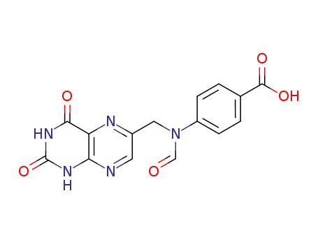 Molecular Structure of 873994-48-0 (4-[(2,4-dioxo-1,2,3,4-tetrahydro-pteridin-6-ylmethyl)-formyl-amino]-benzoic acid)