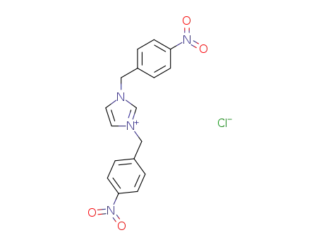 Molecular Structure of 109448-13-7 (1,3-bis-(4-nitro-benzyl)-imidazolium; chloride)