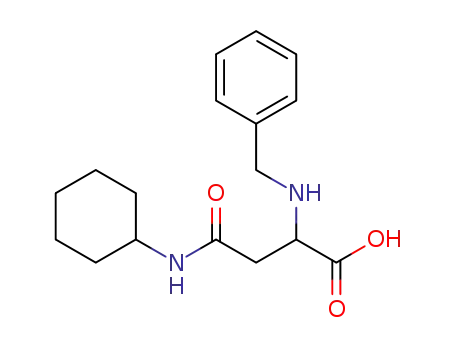 Molecular Structure of 107328-14-3 (2-BENZYLAMINO-N-CYCLOHEXYL-SUCCINAMIC ACID)