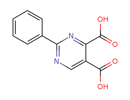 Molecular Structure of 64074-26-6 (4,5-Pyrimidinedicarboxylic acid, 2-phenyl-)