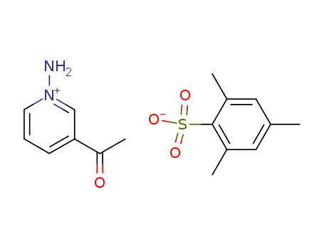 Molecular Structure of 39996-49-1 (1-(1-aminopyridin-5-yl)ethanone; 2,4,6-trimethylbenzenesulfonic acid)