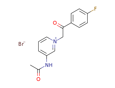 Pyridinium, 3-(acetylamino)-1-[2-(4-fluorophenyl)-2-oxoethyl]-,bromide (1:1) cas  399-04-2