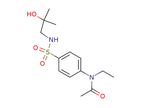 Molecular Structure of 857622-54-9 (<i>N</i>-acetyl-<i>N</i>-ethyl-sulfanilic acid-(β-hydroxy-isobutylamide))