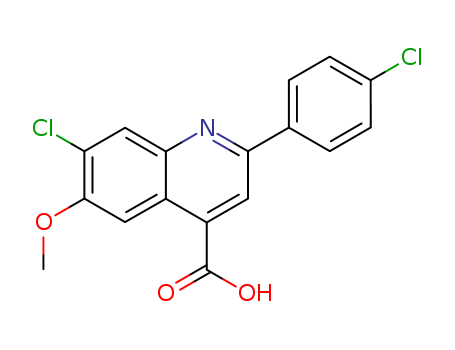 7-chloro-2-(4-chlorophenyl)-6-methoxy-quinoline-4-carboxylic acid cas  19021-13-7