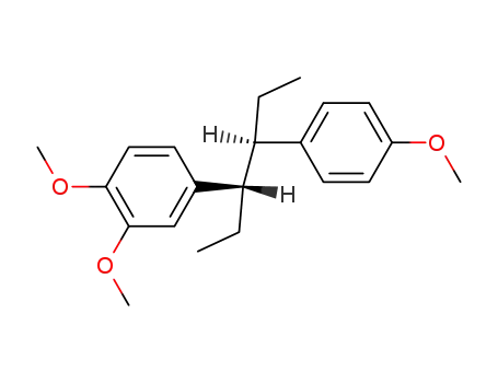 (+/-)-<i>erythro</i>-3-(3,4-dimethoxy-phenyl)-4-(4-methoxy-phenyl)-hexane