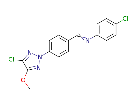 4-chloro-<i>N</i>-[4-(4-chloro-5-methoxy-[1,2,3]triazol-2-yl)-benzylidene]-aniline