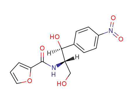 Molecular Structure of 75090-55-0 ((1<i>RS</i>,2<i>RS</i>)-2-(furan-2-carbonylamino)-1-(4-nitro-phenyl)-propane-1,3-diol)