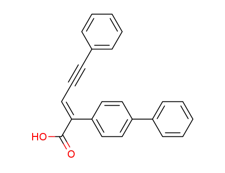 2-biphenyl-4-yl-5-phenyl-pent-2-en-4-ynoic acid