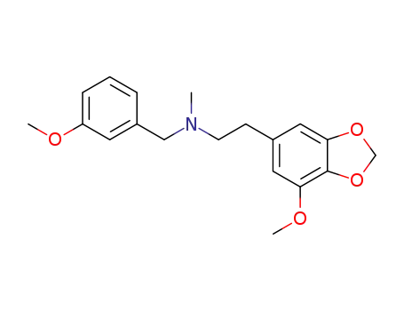 Molecular Structure of 408511-25-1 ([2-(7-methoxy-benzo[1,3]dioxol-5-yl)-ethyl]-(3-methoxy-benzyl)-methyl-amine)