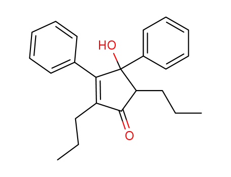 Molecular Structure of 6322-24-3 (4-hydroxy-3,4-diphenyl-2,5-dipropylcyclopent-2-en-1-one)