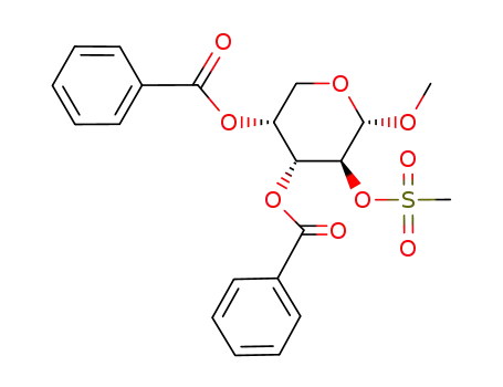 methyl-(<i>O</i><sup>3</sup>,<i>O</i><sup>4</sup>-dibenzoyl-<i>O</i><sup>2</sup>-methanesulfonyl-α-D-arabinopyranoside)