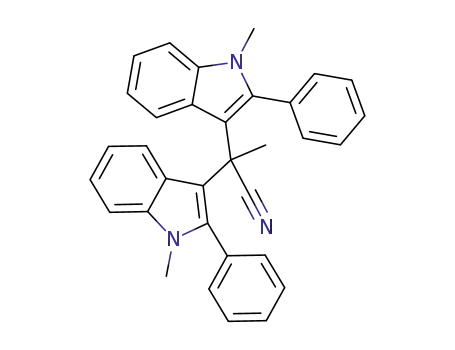 2,2-bis-(1-methyl-2-phenyl-indol-3-yl)-propionitrile