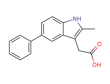 Molecular Structure of 6306-05-4 (2-(2-methyl-5-phenyl-1H-indol-3-yl)acetic acid)