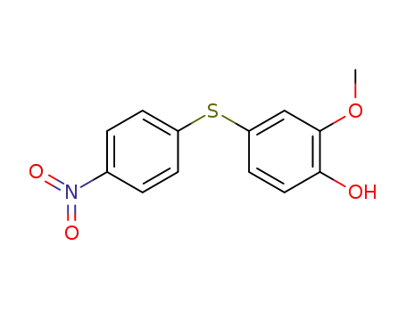 Molecular Structure of 854734-25-1 (2-methoxy-4-(4-nitro-phenylsulfanyl)-phenol)