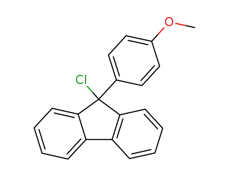 Molecular Structure of 60252-99-5 (9H-Fluorene, 9-chloro-9-(4-methoxyphenyl)-)