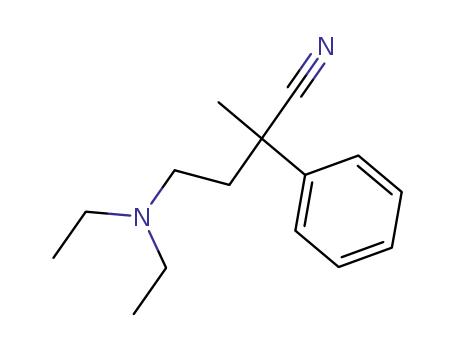 Molecular Structure of 56951-41-8 (4-diethylamino-2-methyl-2-phenyl-butyronitrile)