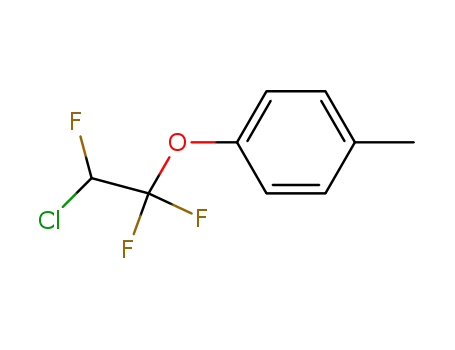 Molecular Structure of 350-59-4 ((2-chloro-1,1,2-trifluoro-ethyl)-<i>p</i>-tolyl ether)