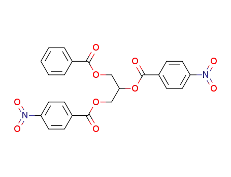 Molecular Structure of 13495-39-1 (1-benzoyloxy-2,3-bis-(4-nitro-benzoyloxy)-propane)