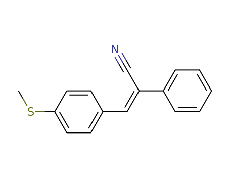Molecular Structure of 28149-61-3 (trans-α-phenyl-β-4-methylthiophenylacrylonitrile)