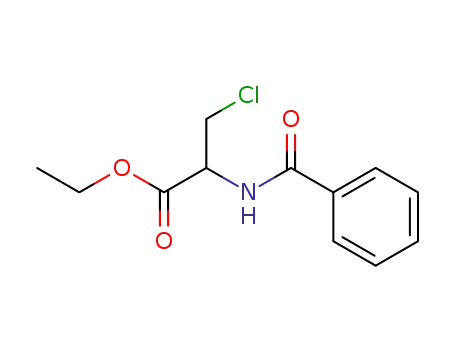Molecular Structure of 21611-54-1 (ethyl 2-benzamido-3-chloro-propanoate)