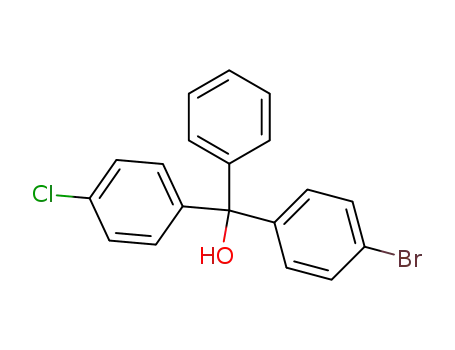 Molecular Structure of 872820-78-5 ((4-bromo-phenyl)-(4-chloro-phenyl)-phenyl-methanol)