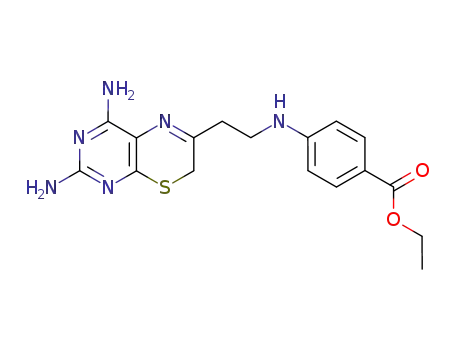 4-[2-(2,4-diamino-7<i>H</i>-pyrimido[4,5-<i>b</i>][1,4]thiazin-6-yl)-ethylamino]-benzoic acid ethyl ester