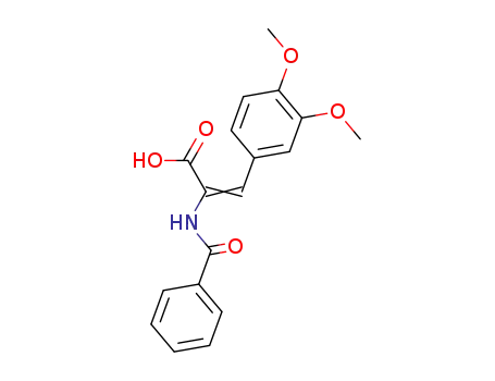 Molecular Structure of 2755-06-8 (2-(benzoylamino)-3-(3,4-dimethoxyphenyl)prop-2-enoic acid)