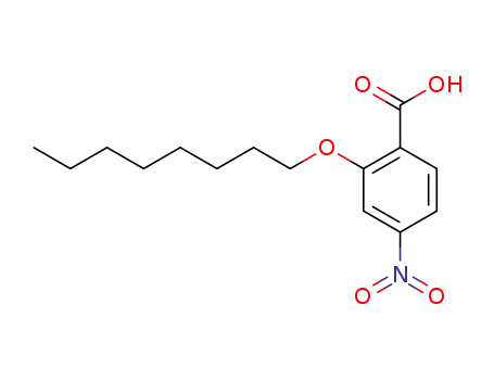 Molecular Structure of 102006-34-8 (4-nitro-2-octyloxy-benzoic acid)