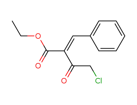 Molecular Structure of 82617-90-1 (2-chloroacetyl-3-phenyl-acrylic acid ethyl ester)