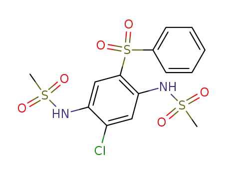 <i>N</i>,<i>N</i>'-(2-benzenesulfonyl-5-chloro-<i>p</i>-phenylene)-bis-methanesulfonamide